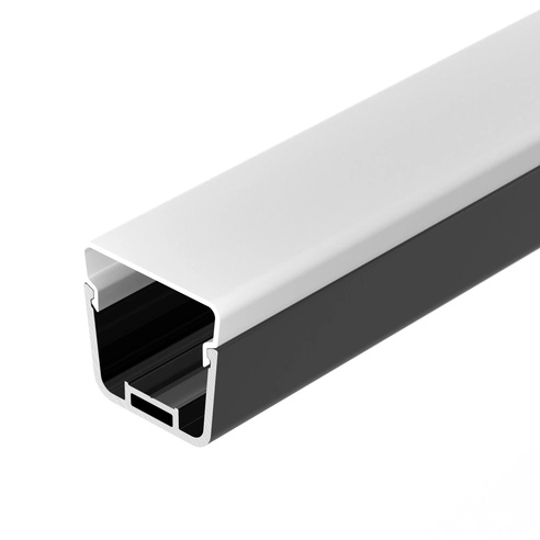 Профиль с экраном LINE-D-3734-2000 TETRA BLACK+OPAL (Arlight, Алюминий)