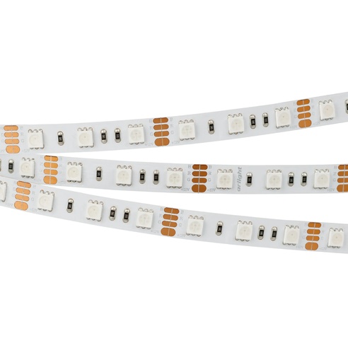 Лента светодиодная RT 2-5000 12V RGB 2x (5060, 300 LED, LUX) (Arlight, 14.4 Вт/м, IP20)