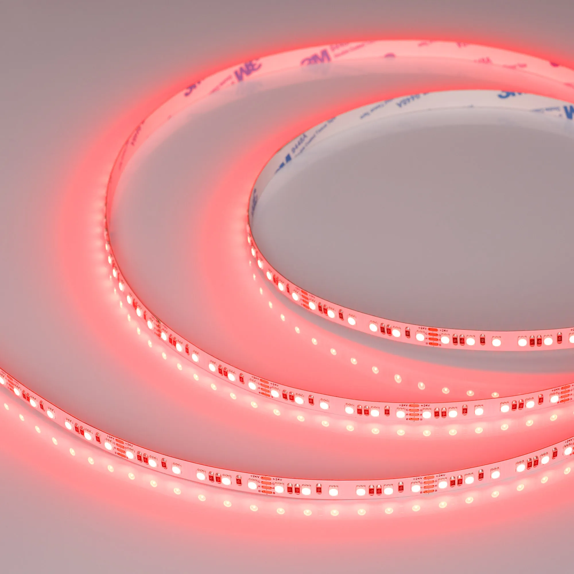 Лента светодиодная RT-A120-8mm 24V RGB (12 W/m, IP20, 2835, 5m) (Arlight, 5 лет)