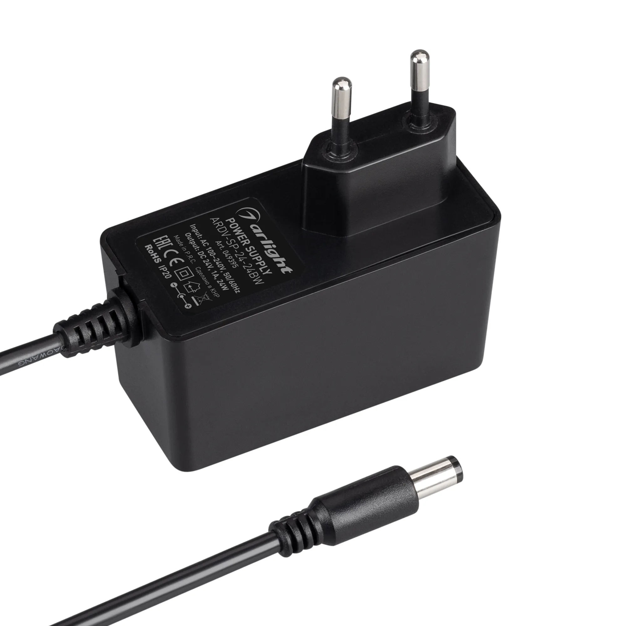 Блок питания ARDV-SP-24-24BW (24V, 1A, 24W) (Arlight, Адаптер, 5 лет) - изображение товара