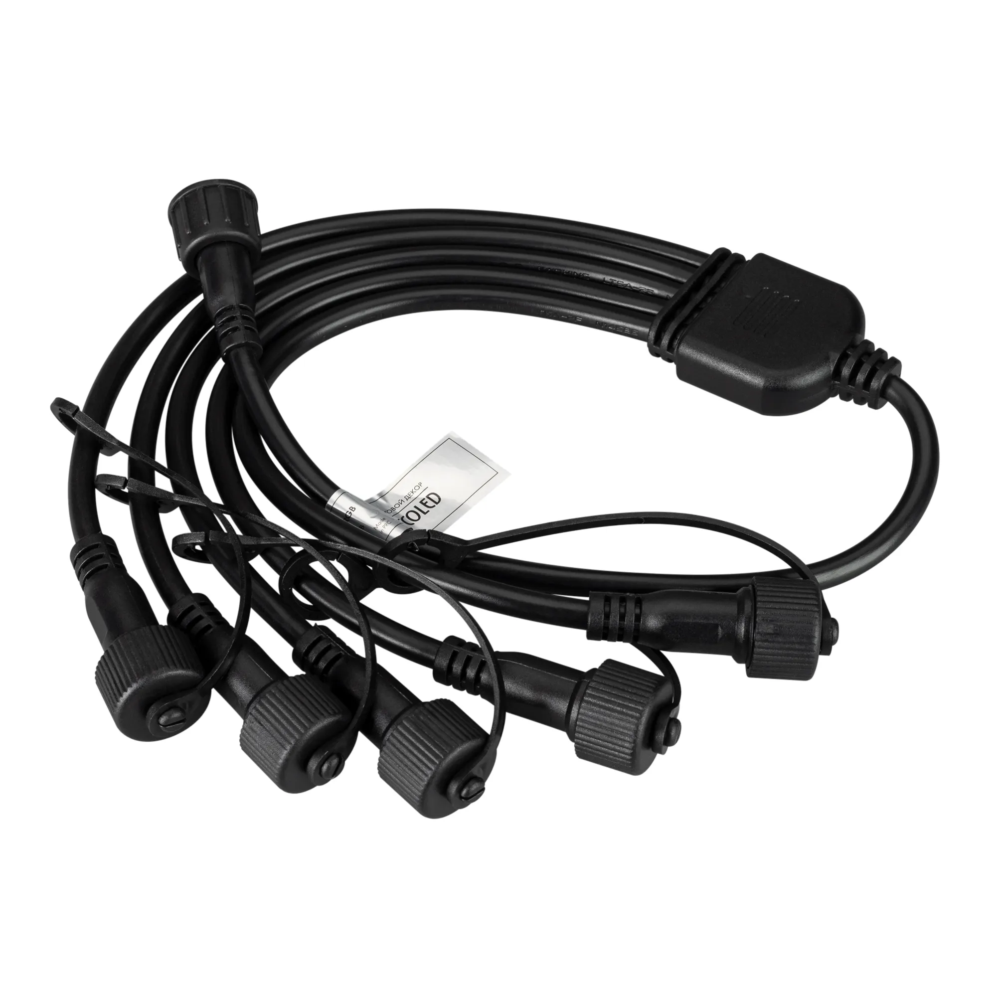 Коннектор питания ARD-CLASSIC-SYNC-RGB Black (230V, 5 ports) (Ardecoled, Закрытый) - изображение товара